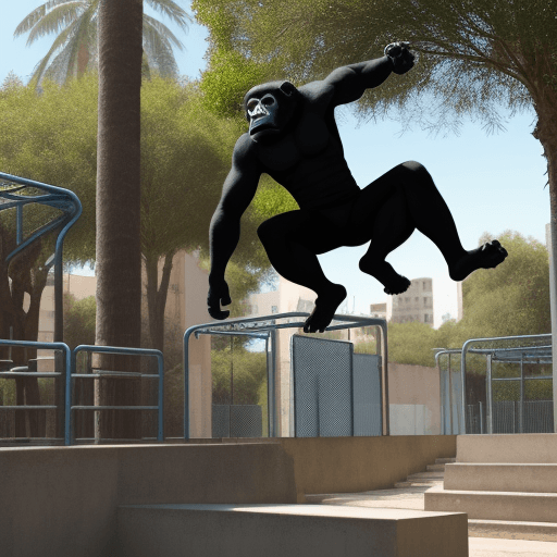 AI generated: un logo de parkour somos sutagaos somos natural park3f con gorrilla