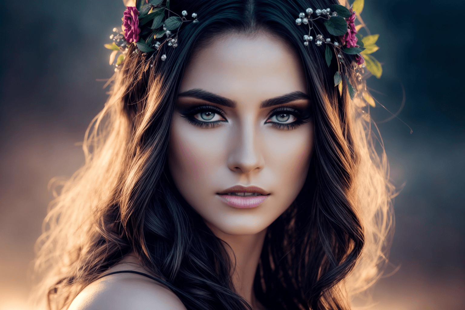 AI generated: Beautiful pagan druid, stonehenge, ritual, Victoria Frances, luis royo, (french:0. 3, italian:, Roma...