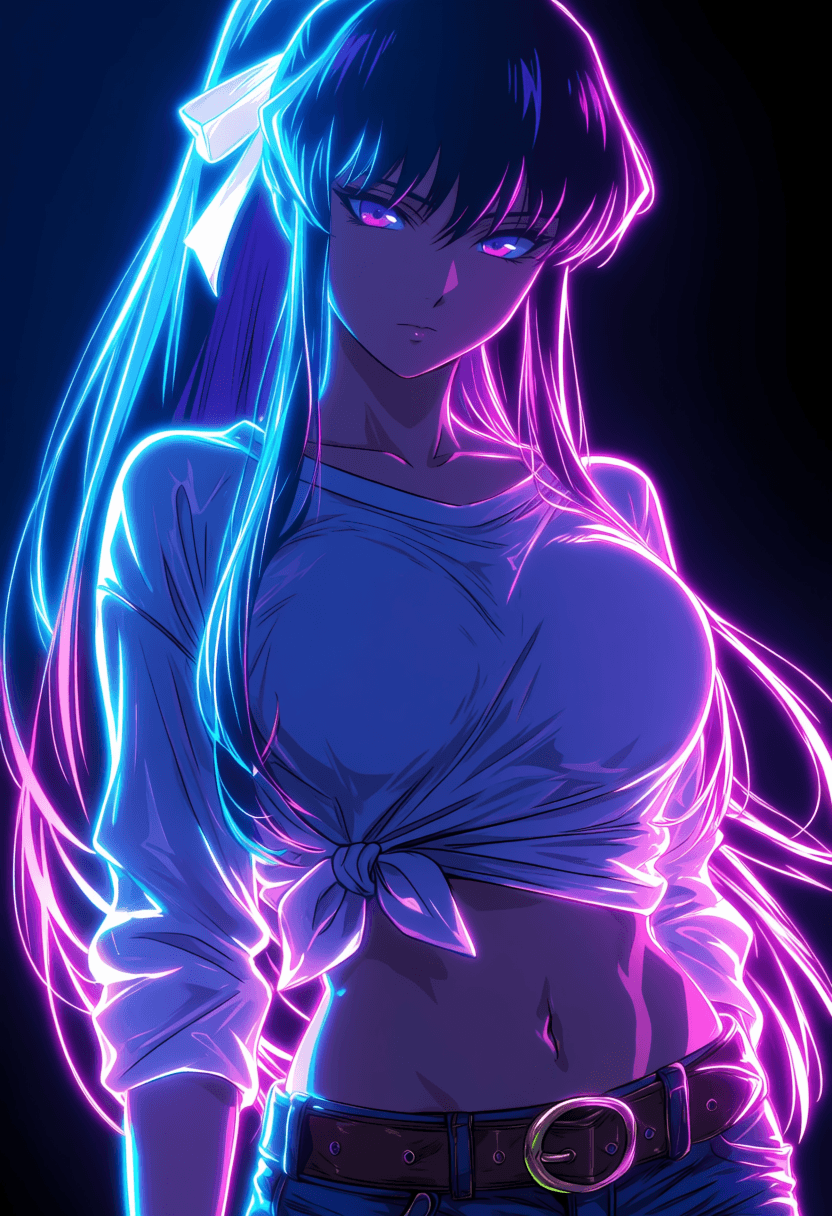 Neon Silhouette Style Anima/illustriousXL