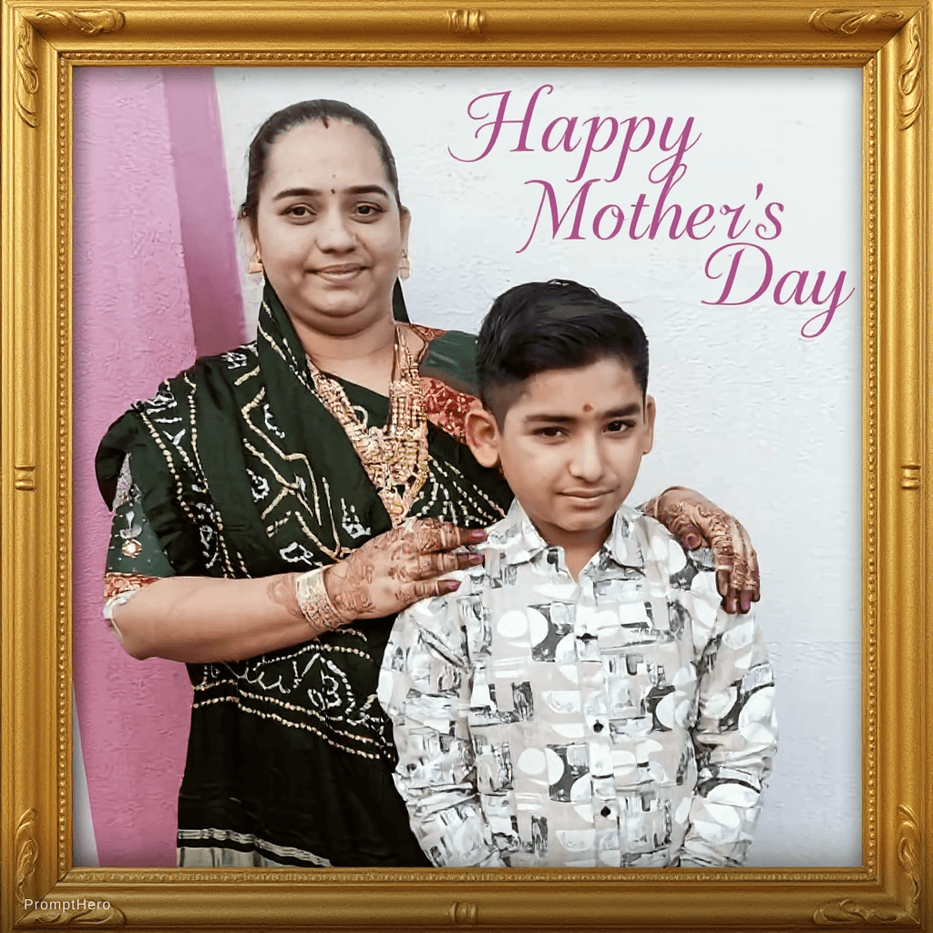 AI generated: A beautiful and hyperrealistic African American woman and child celebrating Happy Mother's Day, surr...