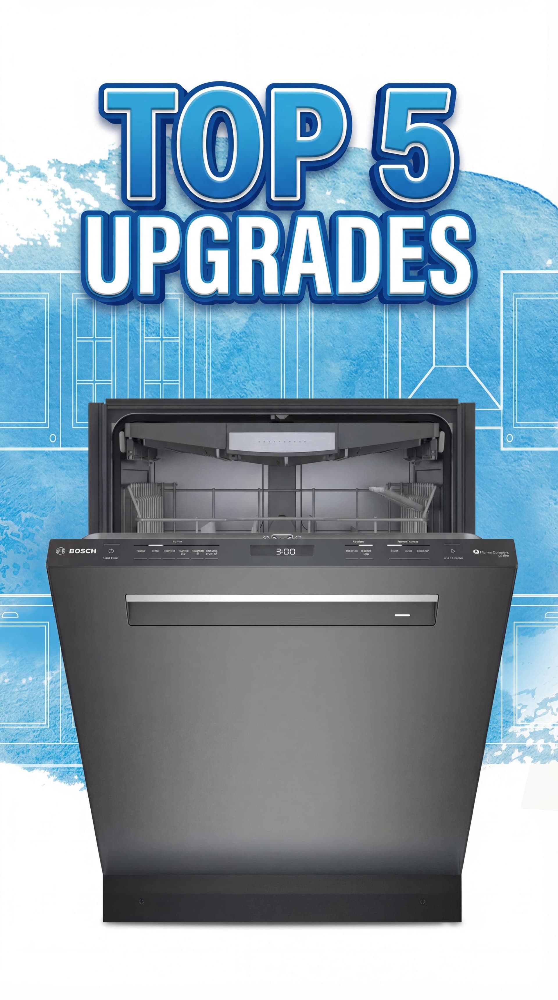 AI generated: I like the background but make it similar. graphic layout. Remove the appliances and remove the text...