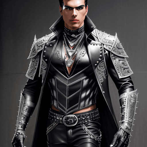 AI generated: male super hero named The Whip, Hispanic, black hair, no symbol, using two whips ((intricate silver ...