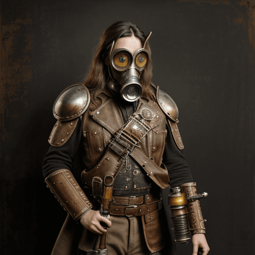 AI generated: Steam punk scenario, wallpaper, 4K, dune-inspired, masterpiece, painting, hyper realistic, character...