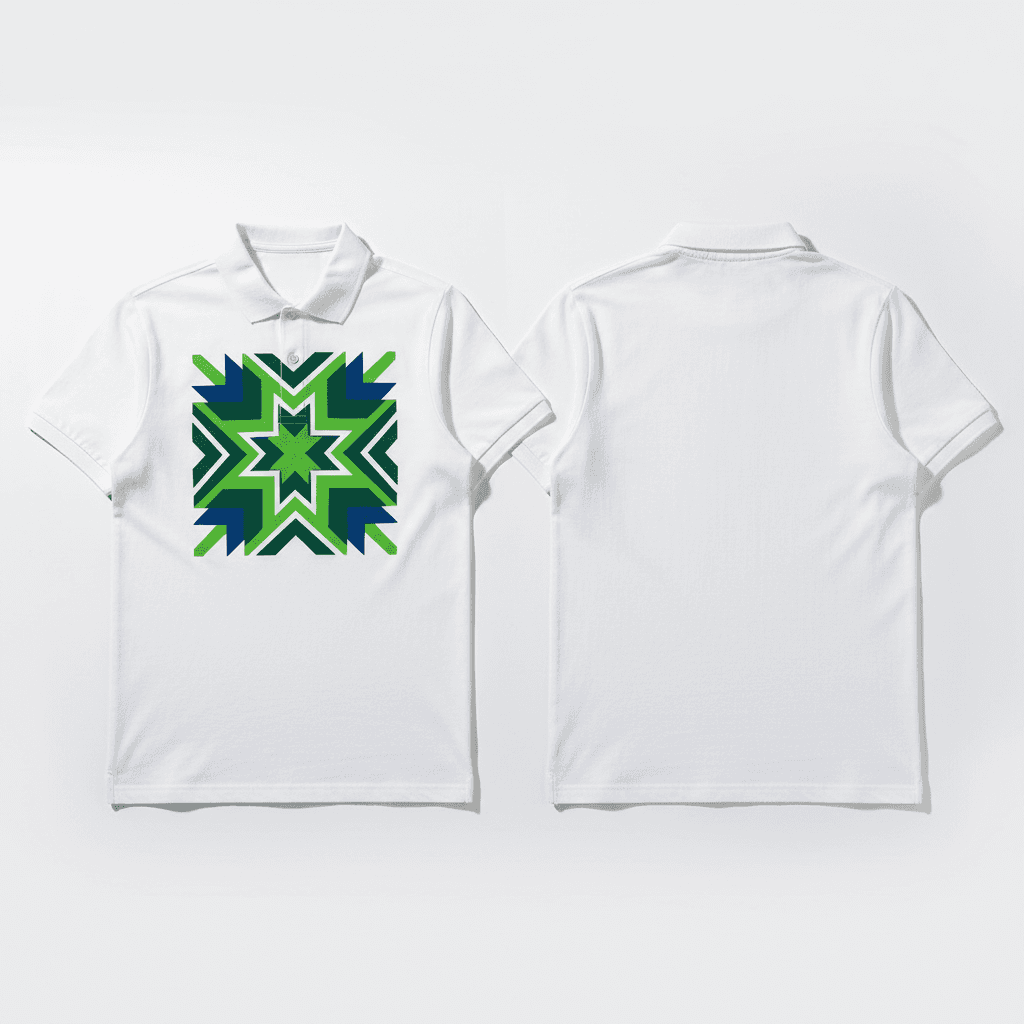 AI generated: 
back and front  polo shirt White cotton t-shirt laid flat on a pure white surface, clean overhead ...