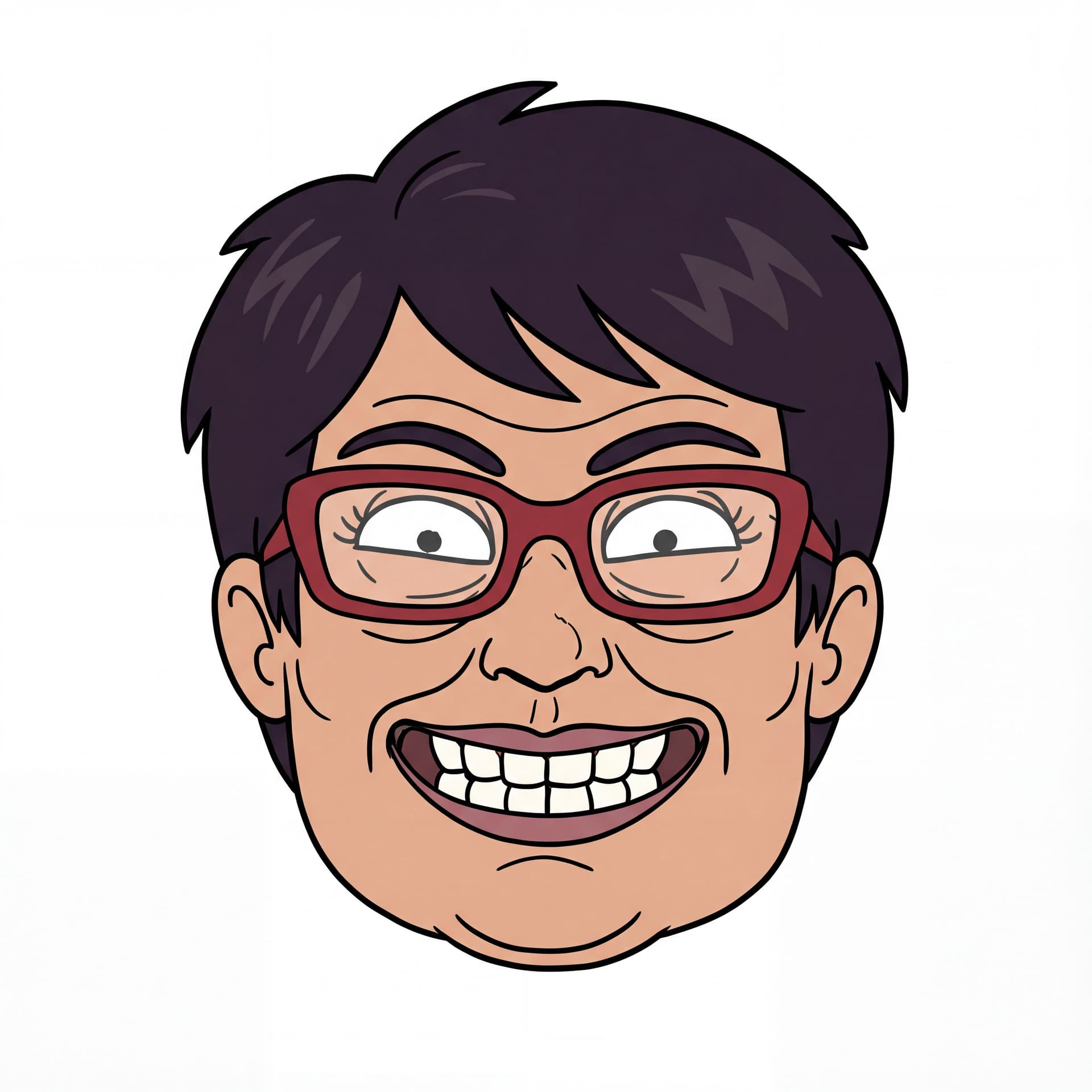 AI generated: Isolate head only. white background.