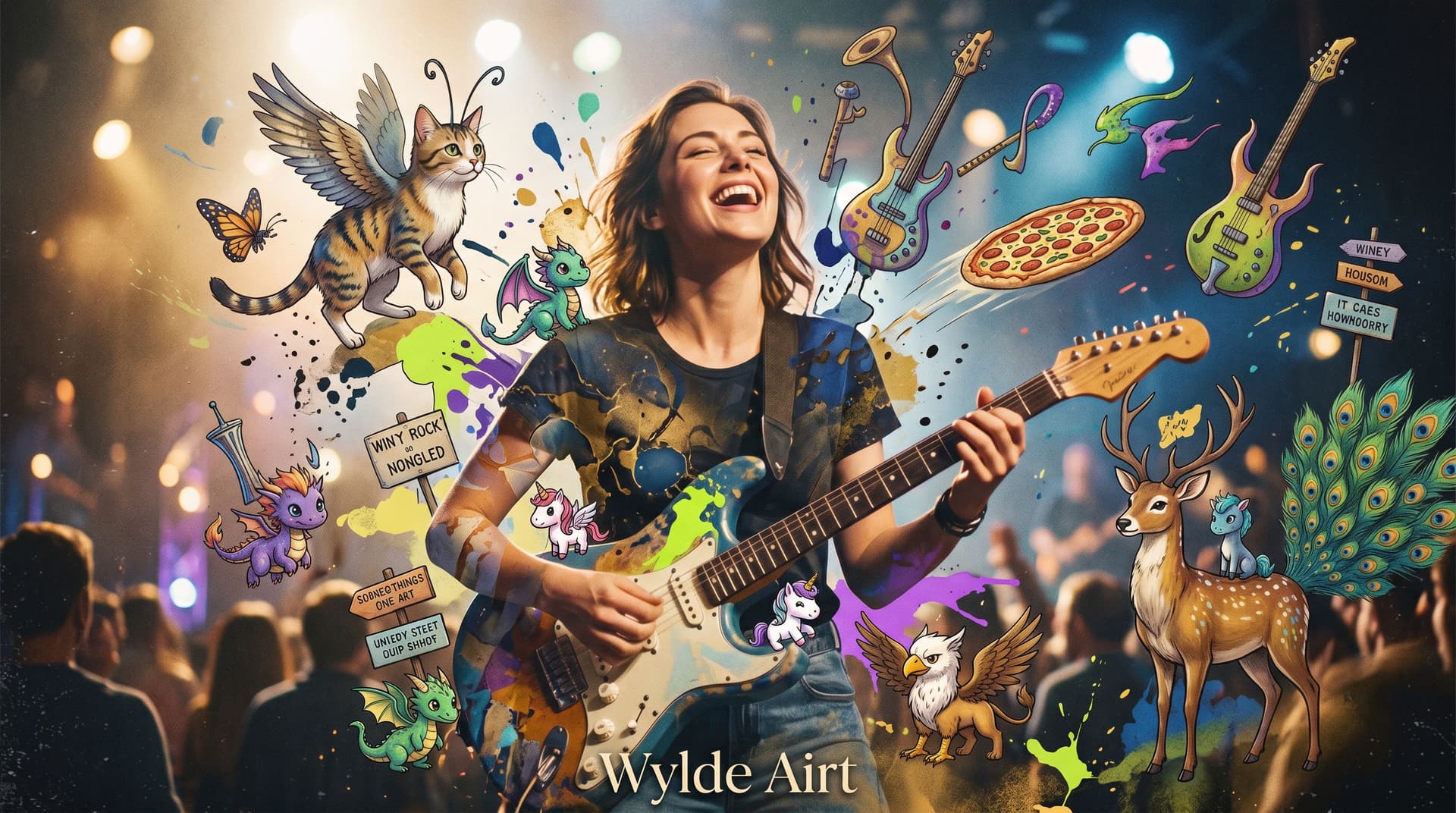AI generated: sometimes the best art shapes and ideas aren't planned they just happen in the moment, the artwork t...