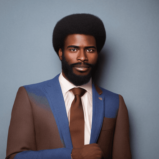 AI generated: High resolution photography of an afro american, handsome man around 30 years, looking in the camera...
