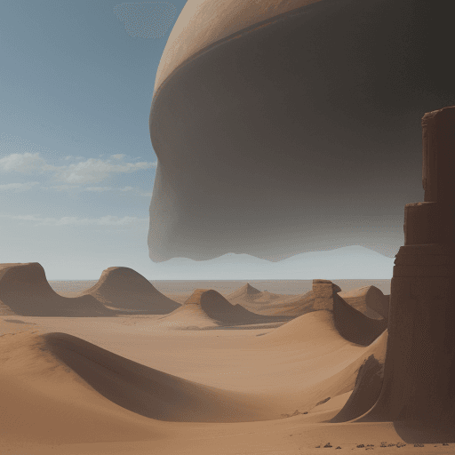 AI generated: landscape in the style of the movie dune without people

