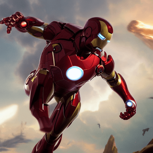 AI generated: iron-man as a T-Rex, realism, high detail, 8k