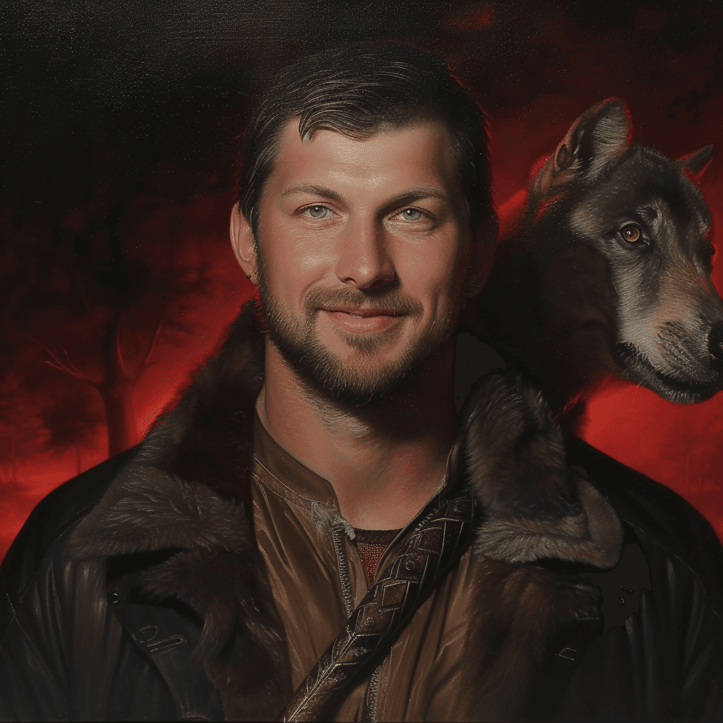 AI generated: Kraven The Hunter, Oil painting technique, Fine Art, likely mimicking the style of the 17th to 19th ...