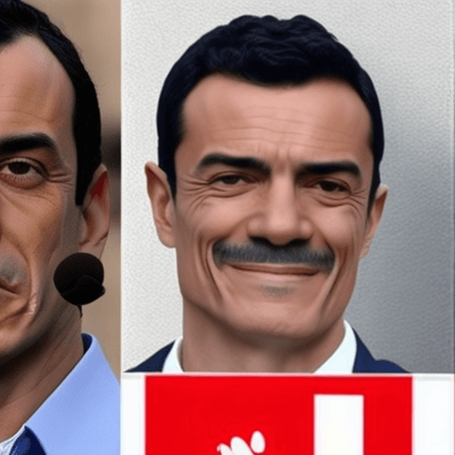 AI generated: a crossbred between pedro sánchez and  a rabid dog