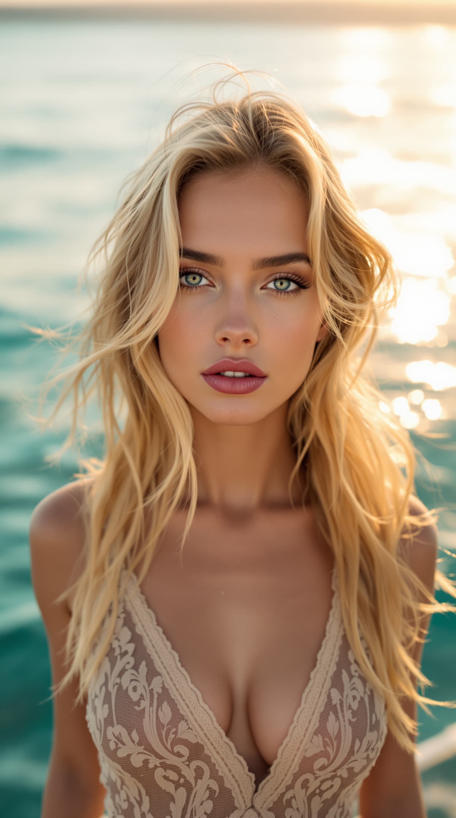 AI generated: "A high-resolution, full-height vertical portrait. Captured with a 120mm lens, features a fair-skin ...