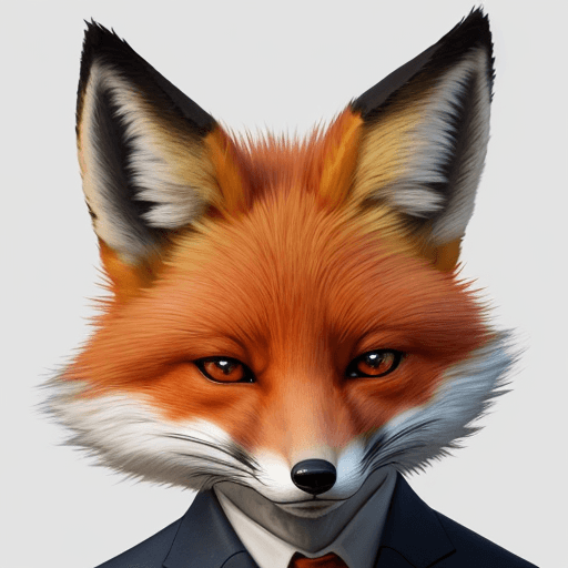 AI generated: character, fox,  cartoon, art , illustartion high quality, drawn, portrait, looking on the left side...