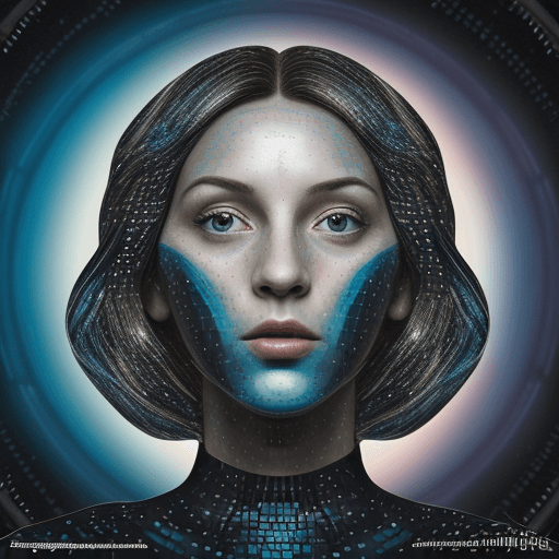 AI generated:  digitale Kunstfotografie Porträts, digitale Grafiken, zeitgenössische Kunst für, im Stil von detail...