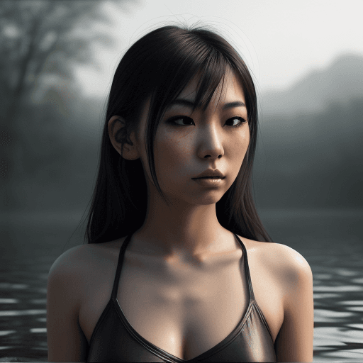 AI generated: delicious, epic, oriental asien, most beautiful girl, ambient music, album art - 
,ripple, tech, dar...