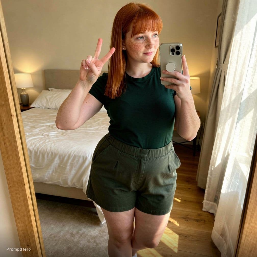 AI generated: 23-year-old Irish woman with clearly Irish heritage. Naturally curvy build with fair porcelain skin ...
