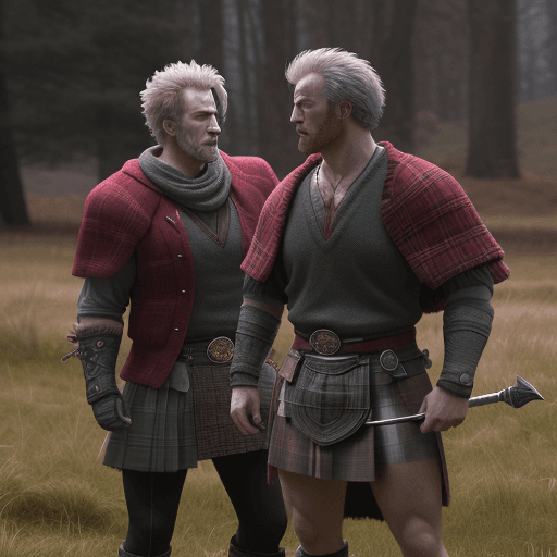 AI generated: The Highlander versus the Krugen