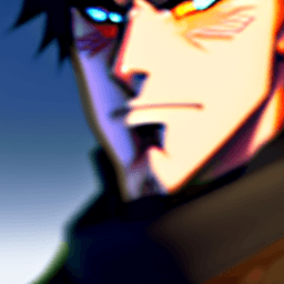 AI generated: pfp, profile background, anime, male character, fantasy, medieval, looking from behind at viewer, be...