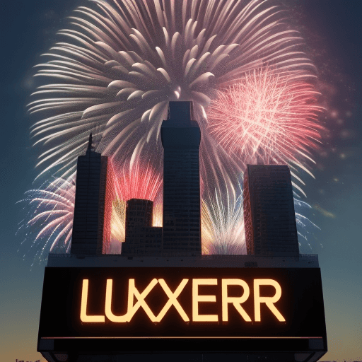 AI generated: "Luxager Studios" is written on top of fireworks