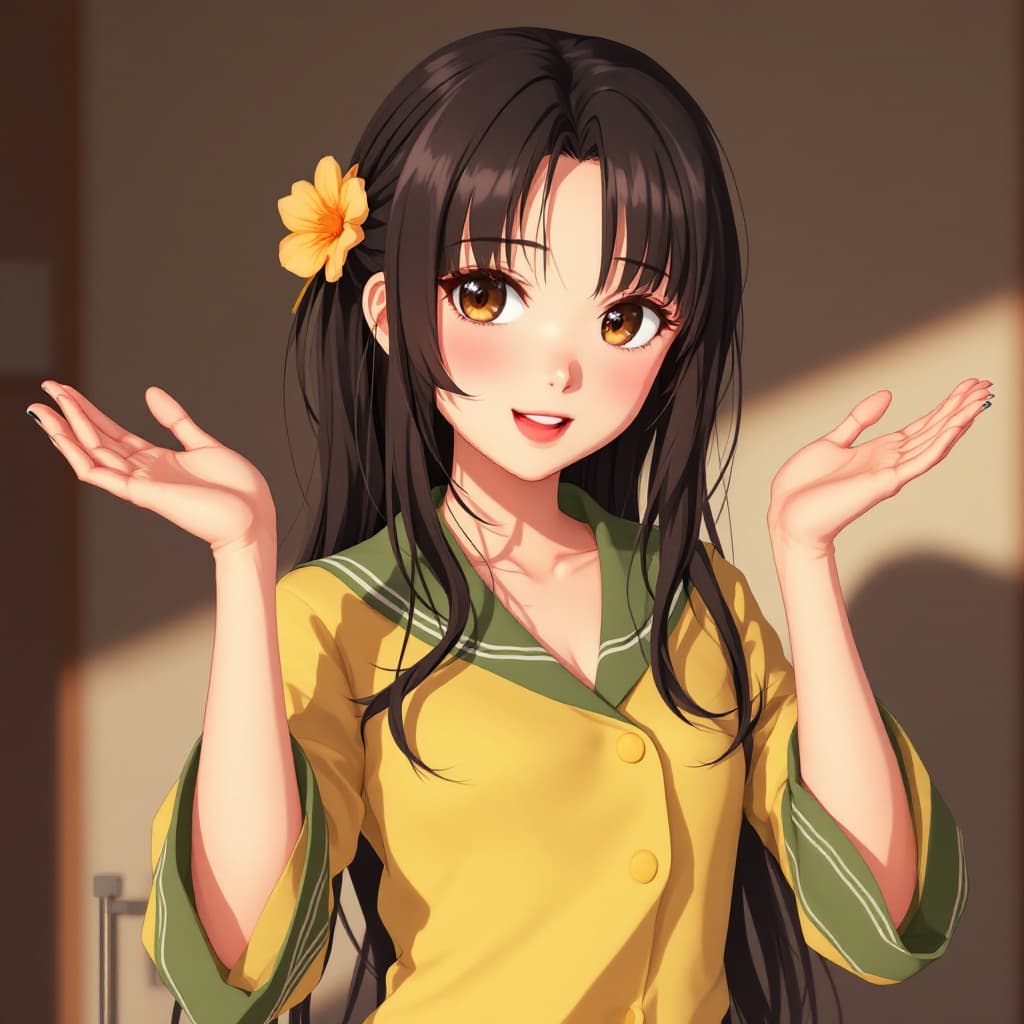 AI generated: suzune horikita eufoniuz's styleanime screencap
flat color
3D, realistic