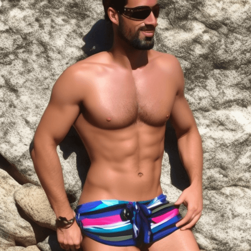 AI generated: Hombre sexy en bikini 