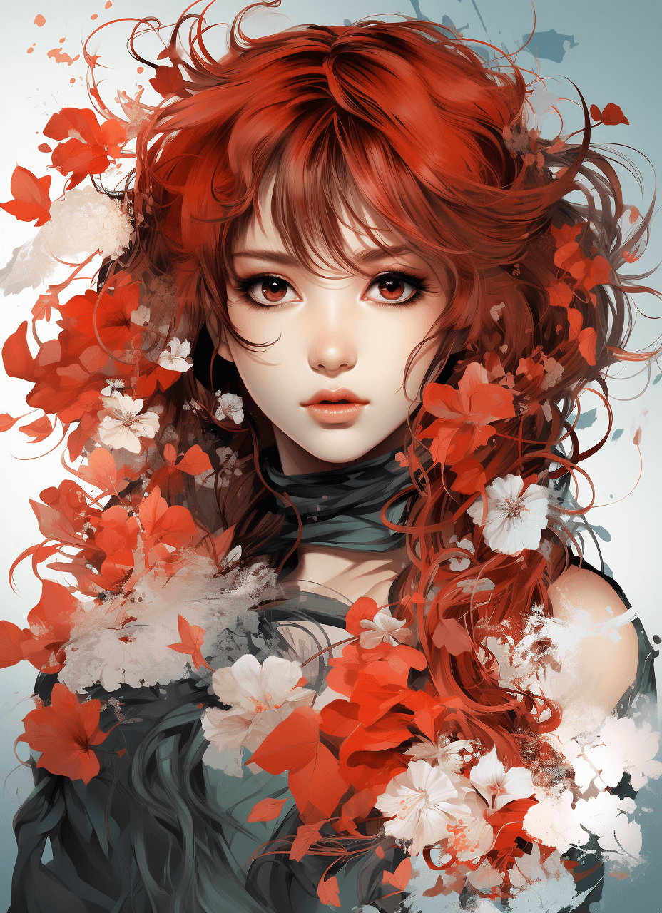 AI generated: new edition of essie art painting for an artist, in the style of zhang jingna, anime aesthetic, whit...