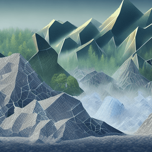 AI generated: An imaginative landscape on the subject of data integration and data analysis. Data is mined in the ...