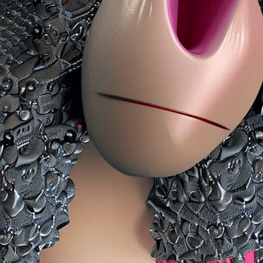 AI generated: black woman with a vagina with big lips and a large clitoris, with her legs open and a dildo in her ...