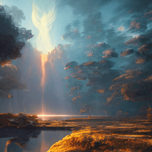 AI generated: Portrait of a fantasy portal to the future, dramatic light, faded sunrise, cinematic lighting, shatt...