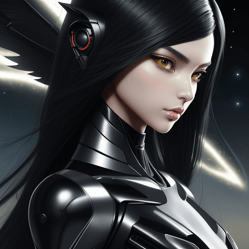 AI generated: full portrait close-up, max epic, beautiful Brazilian girl in streamlined Sci-fi exo costume, gorgeo...