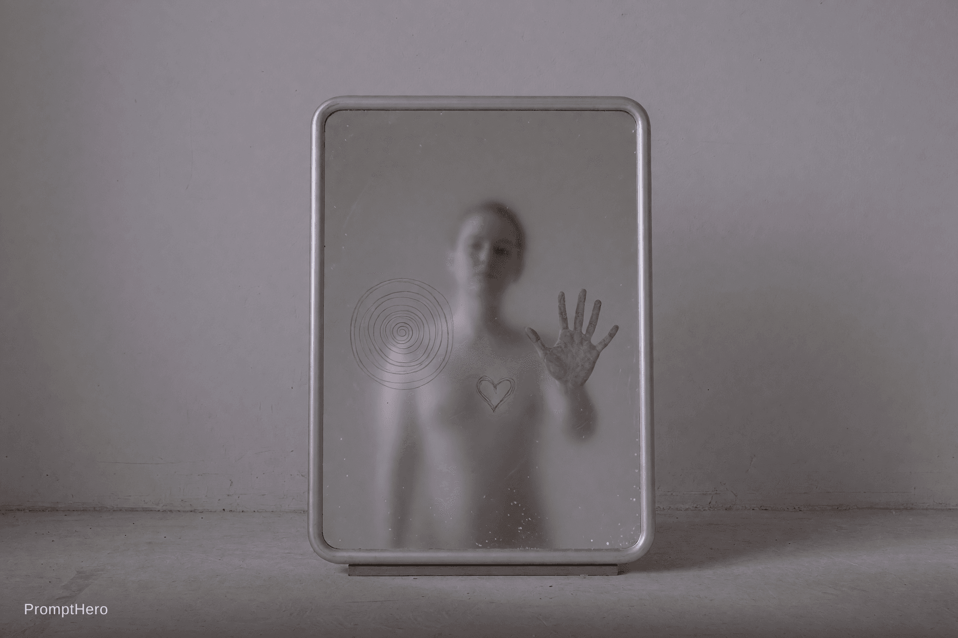 AI generated: A quiet room, no windows, no doors. In the center, a mirror – not old, not new. The reflection is no...