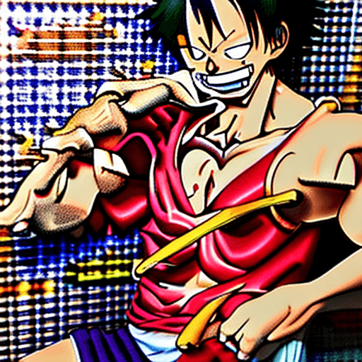 AI generated: Photo of a ultra realistic luffy from one piece