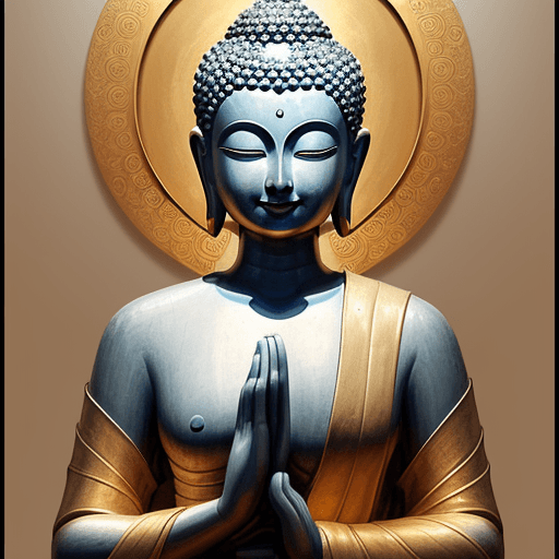 AI generated: The portrait of Shakyamuni Buddha, often simply referred to as the Buddha, is an iconic representati...