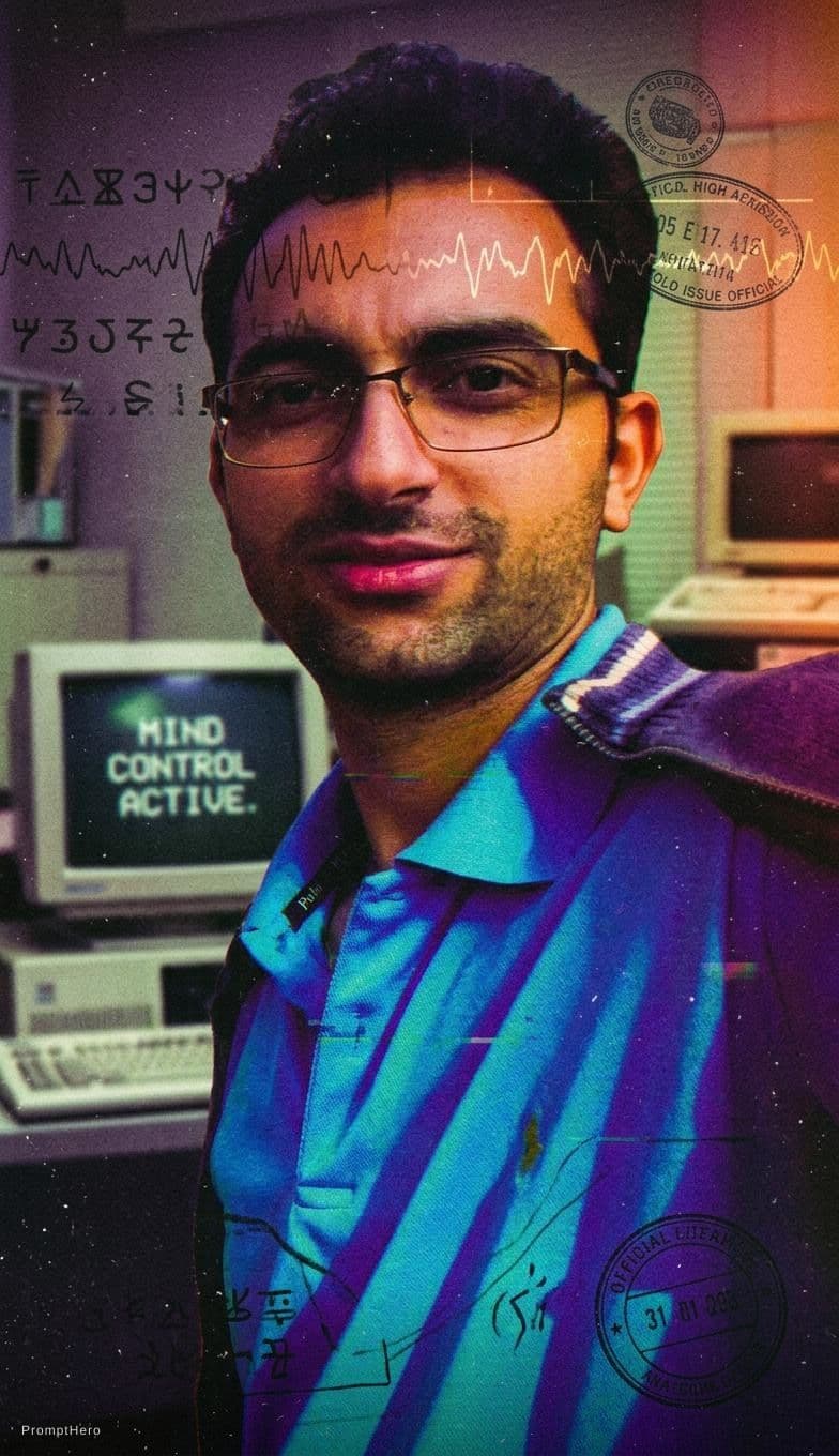 AI generated: Vibe retro-psy-op --p aj62bfp --ar 41:71 --v 6.1 --style raw --s 750 
