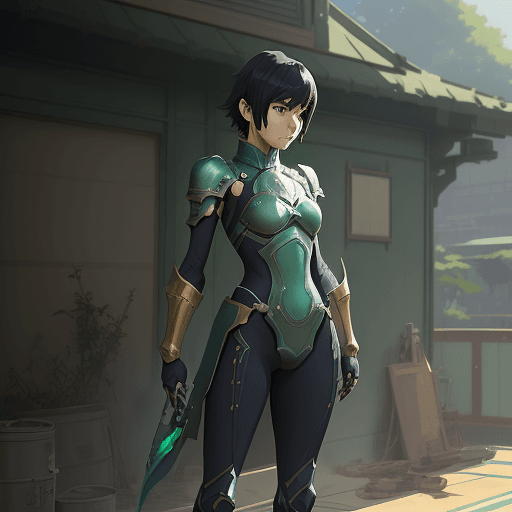AI generated: sketches blueprint green armor with islamic symbols formulas and annotations, schematic by parts, go...