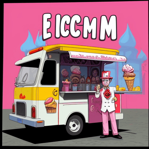 AI generated: evil ice cream man 