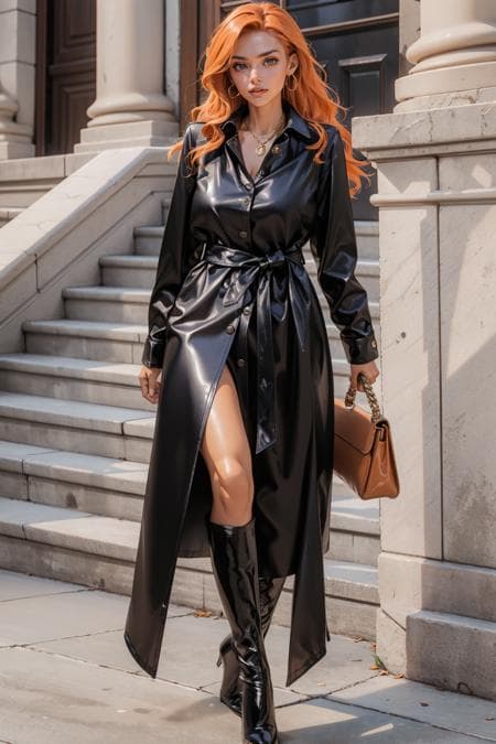 Latex Trench Coat - Image 6