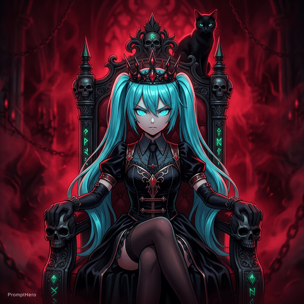 AI generated: 1. The Master Visual Brief
*   **Style:** Dark Anime Fantasy, Gothic Regal Aesthetic
*   **Color Pal...