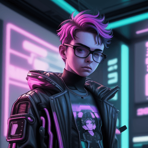 AI generated: (futuristic boy:1.2), (plastic outfit:1.2), (standing with glasses:1.2), (realistic lighting:1.2), (...