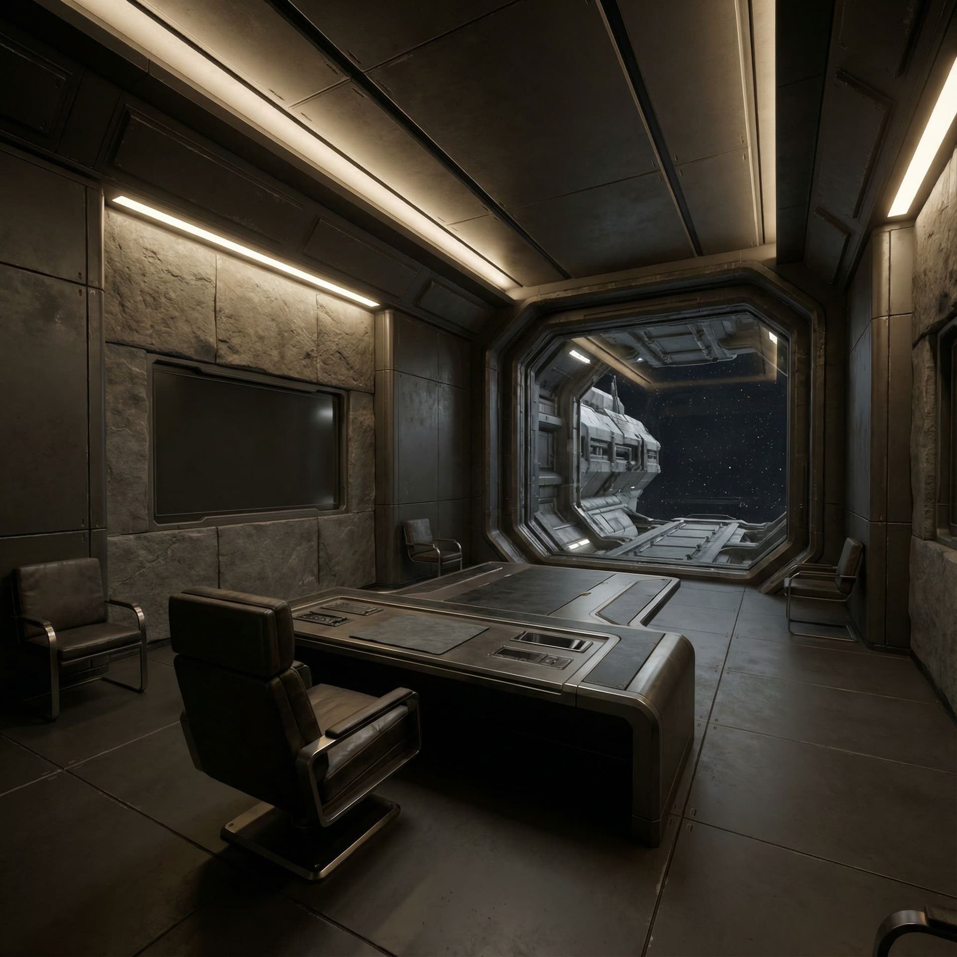 AI generated: Use Reference Images to imagine, 
The Warden’s Keep — High Warden Command Space

Prompt:

A private ...