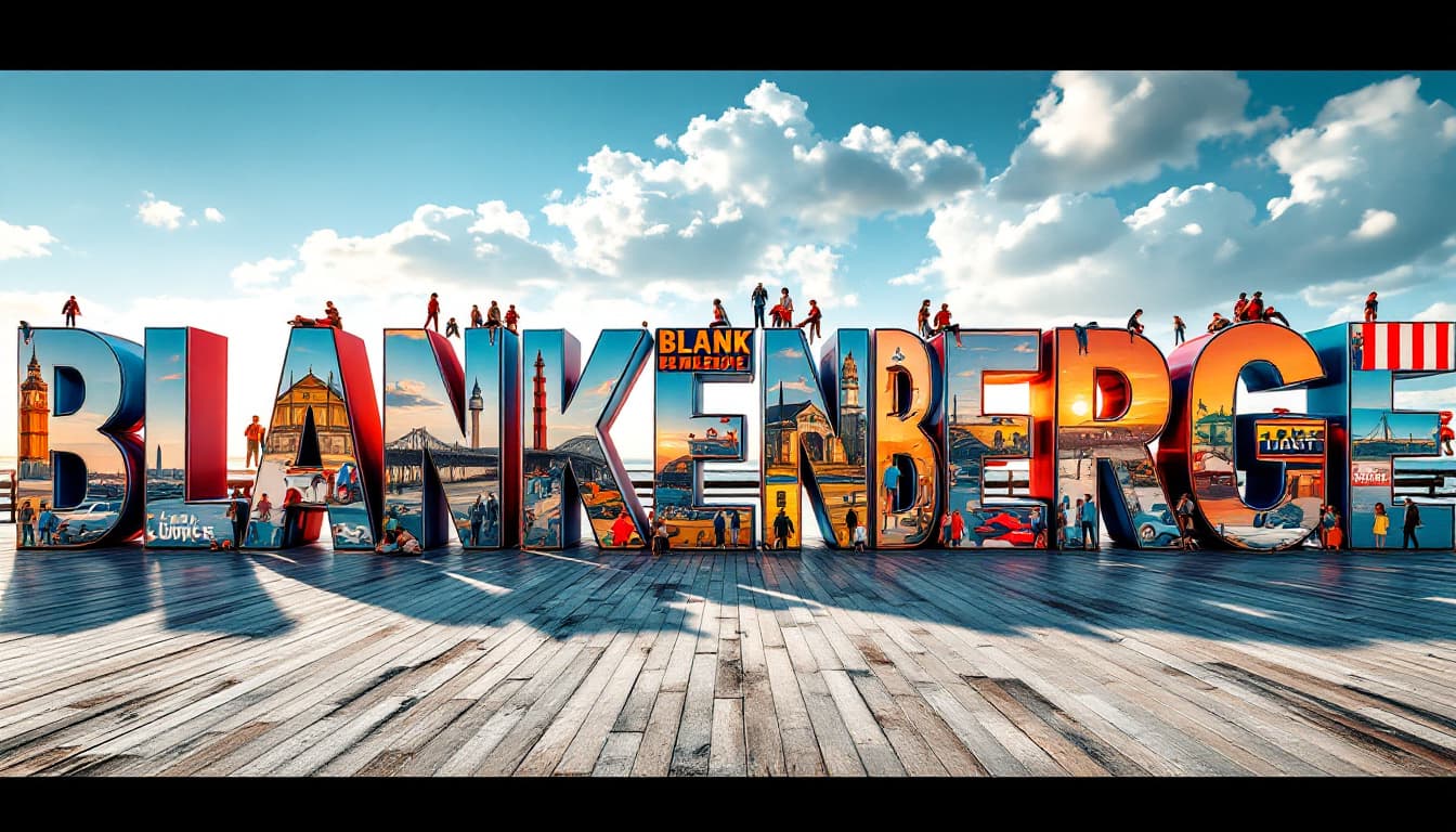 AI generated: A striking, high-contrast cinematic photo-style vertical collage that captures the essence of Blanke...