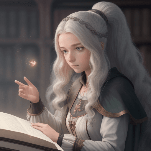 AI generated: wissenschaftler, zukunft, verrückt, weiße haare, 8k, fantasy