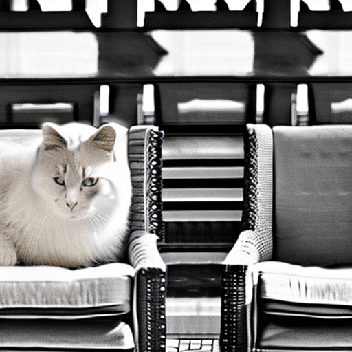 AI generated: Black and white photo of north korean leader Kim Jong-Un, wearing his typical clothing, in an armcha...