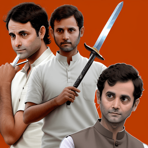 AI generated: modi and togi killed rahul gandhi with sword