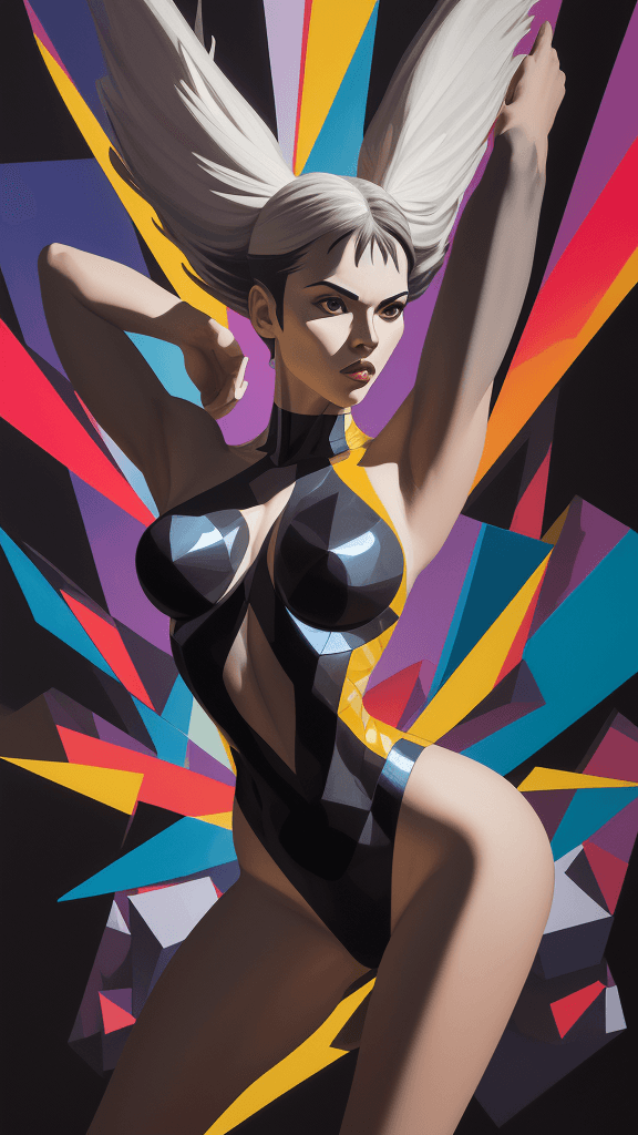 AI generated: 16k4d rfktrstyle breathtaking art, Cubist Angles, (Dynamic Pose), perfect form, perfect composure, p...