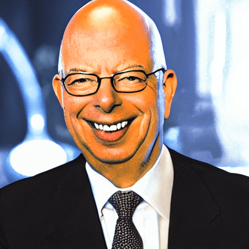 AI generated: Klaus Schwab puppeteer
