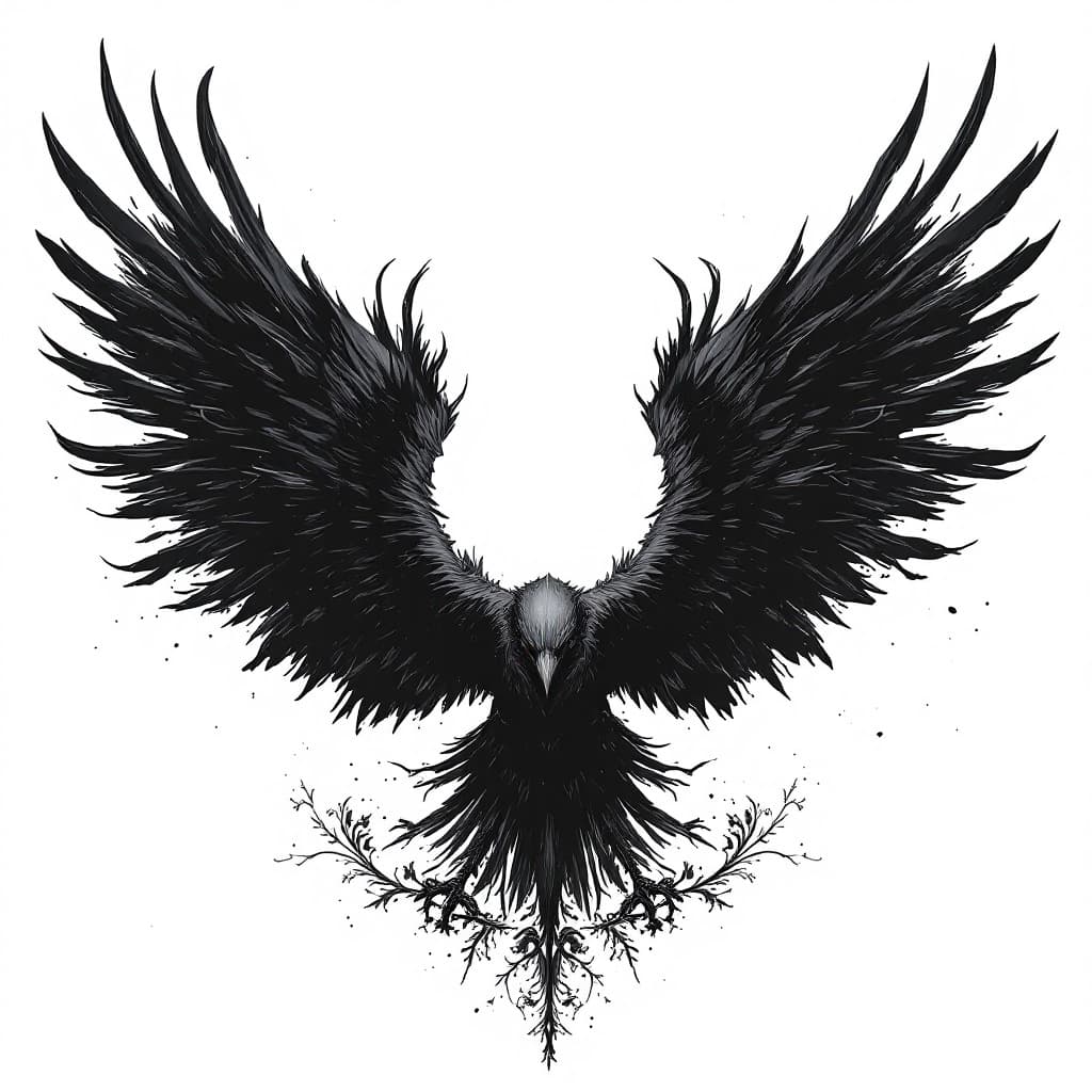 AI generated: thy raven wings