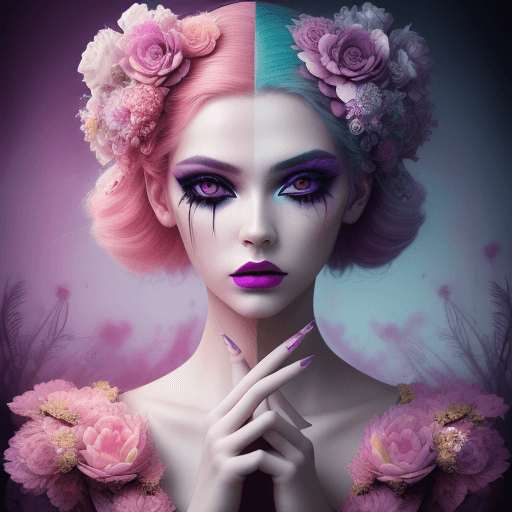 AI generated: fashion model photography, hyper modern,glamorous surreal, creative, extreme intricate detail, in th...