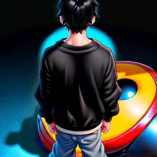 AI generated: Disney pixar style animated cover like "BiG hero 6" with one boy with black middle part hair and bla...
