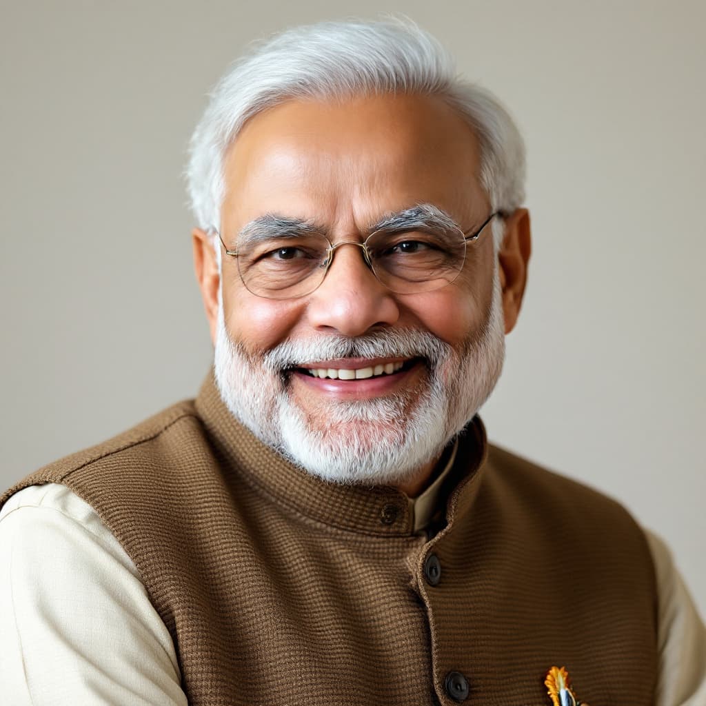 AI generated: narendra modi smile photographic